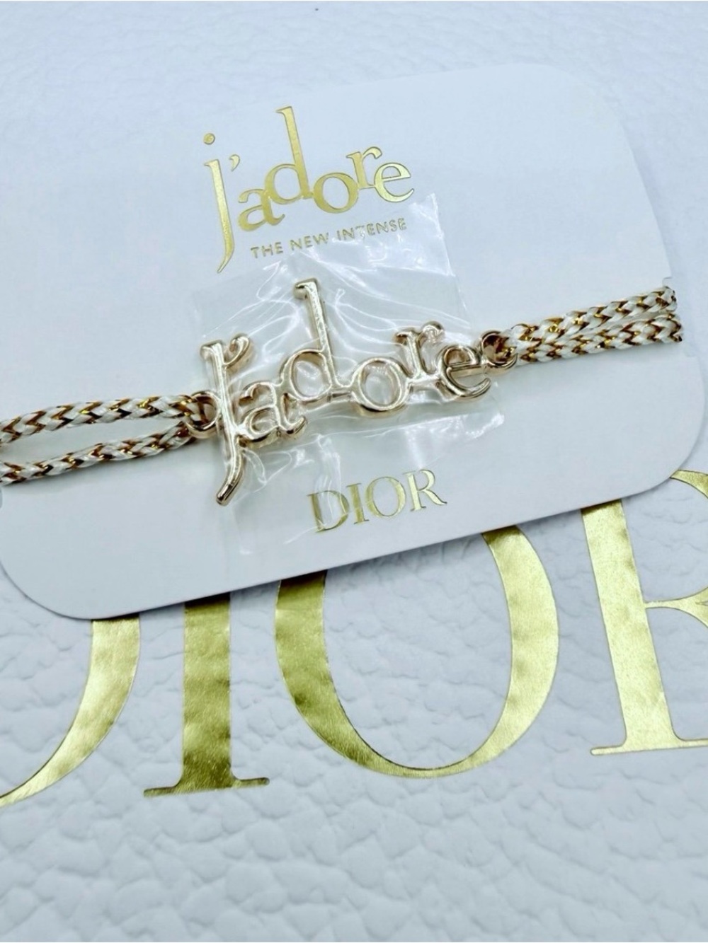 GWP - Dior ‘J’adore’ Gold Script Bracelet